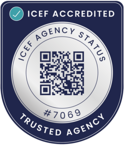 ICEF Agency Status akreditasyon rozeti